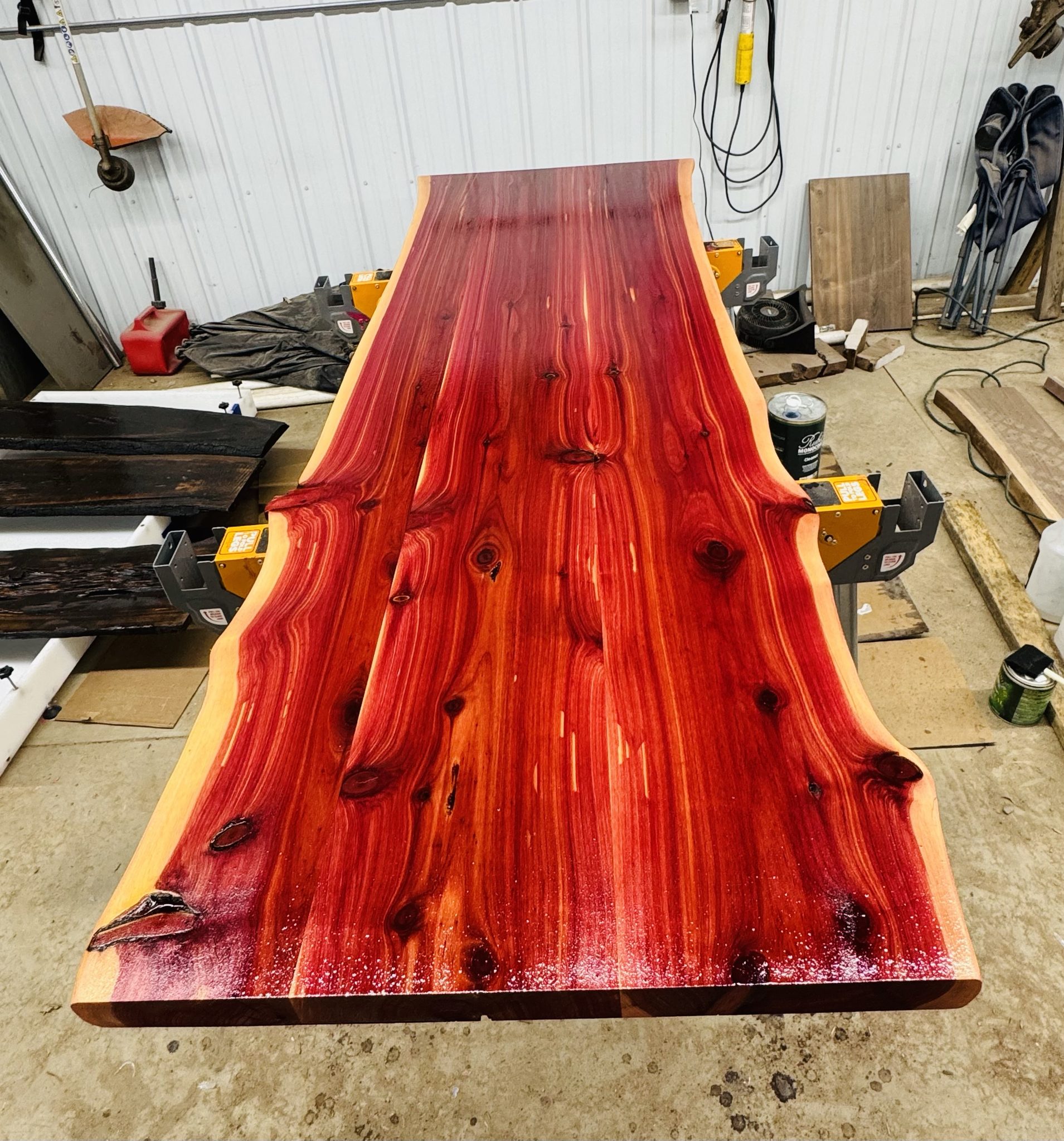 Aromatic red cedar dining table