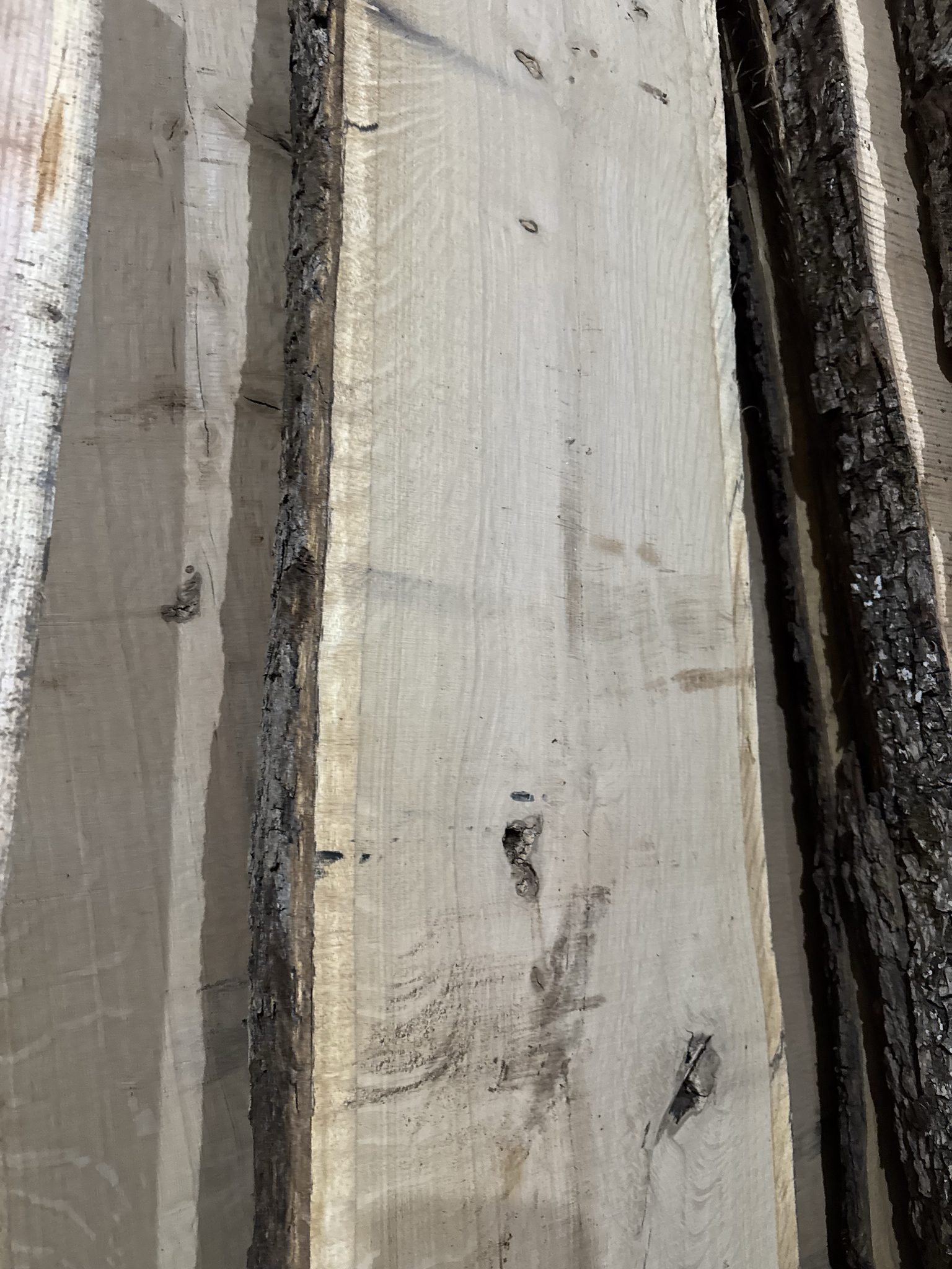 Live edge hardwood slabs