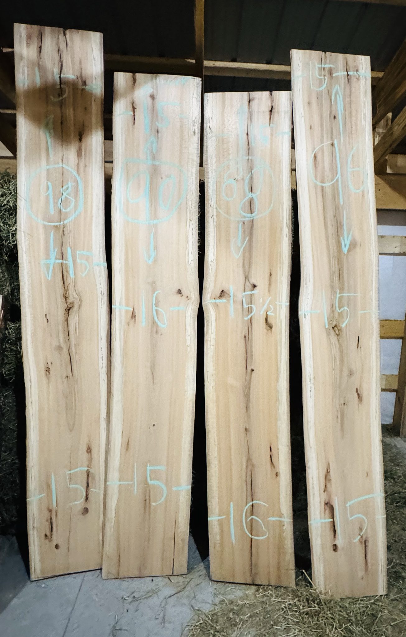 Raw live edge slabs