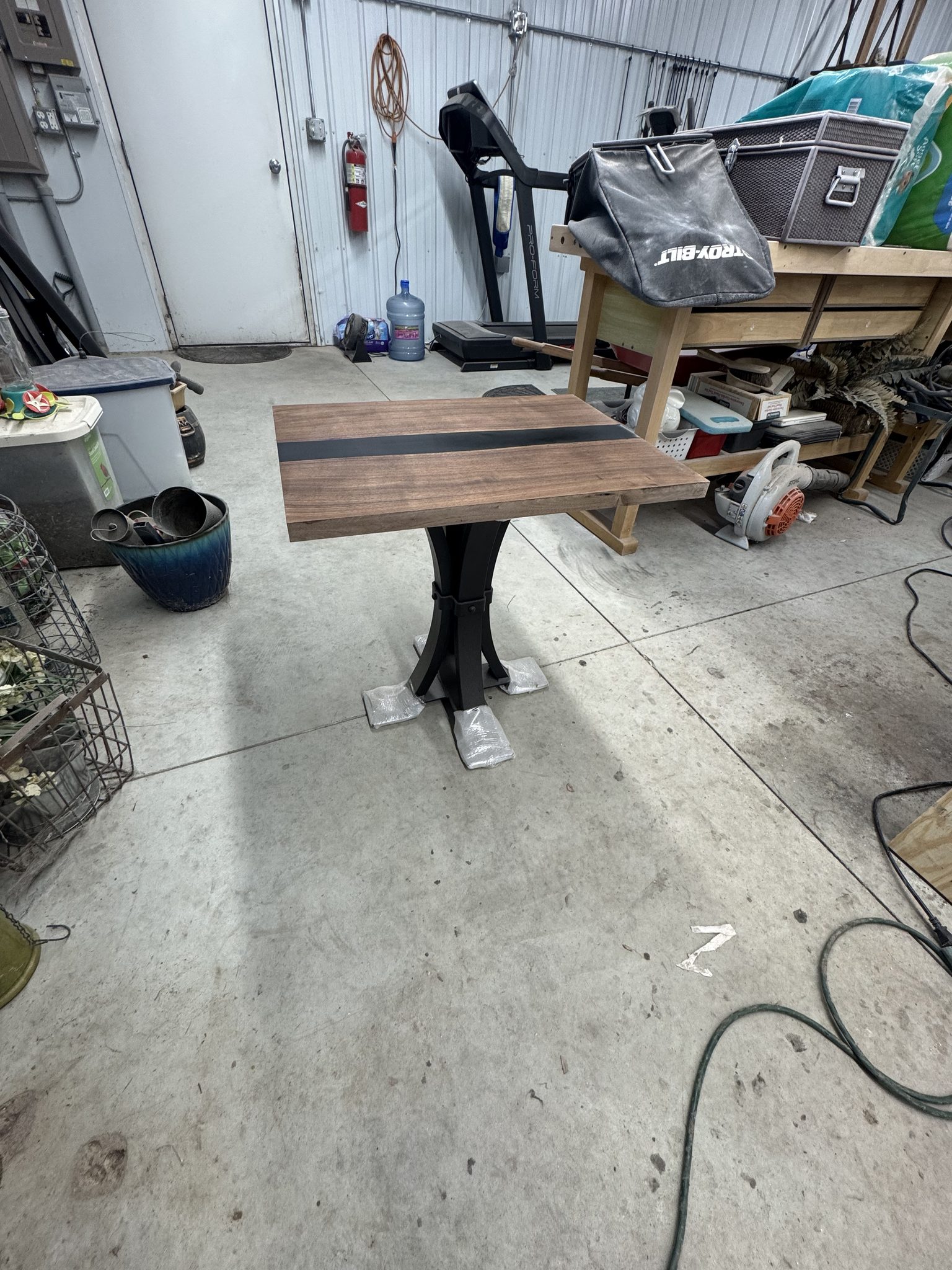 Coffee table in workshop